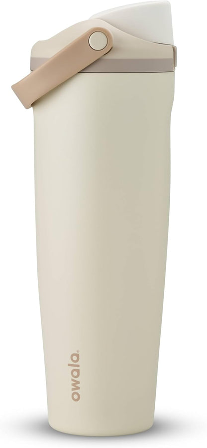 Owala FreeSip Sway Insulated Stainless Steel Water Bottle with Two-Way Spout, Built-In Straw and Bucket Handle, Made for Travel, School, and Sports, 30oz, BPA Free, Leak Proof, Daybreak