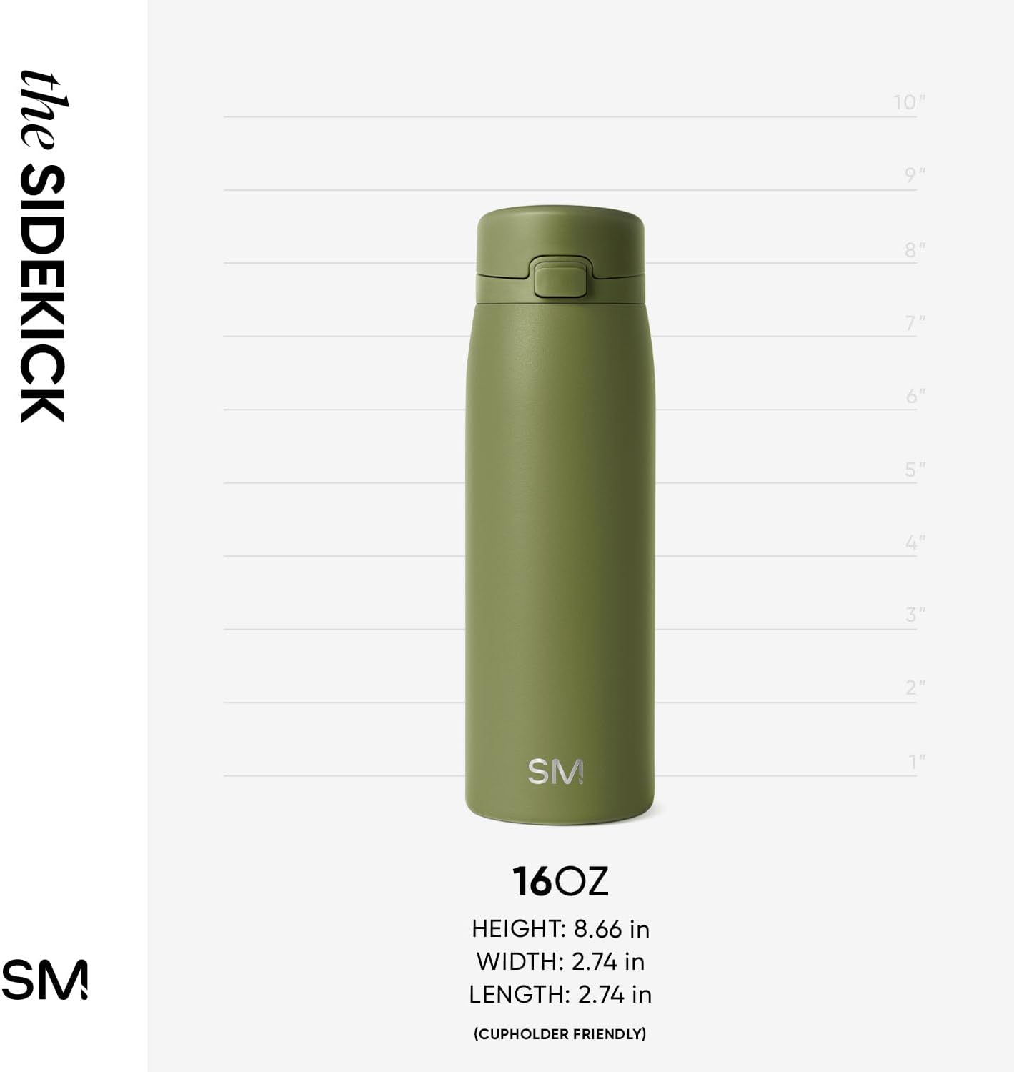 Simple Modern Sidekick Travel Coffee Mug | Ceramic-Lined Insulated Stainless Steel Tumbler | Leak-Proof and Cup Holder Friendly | 16oz, Almond Birch Mix