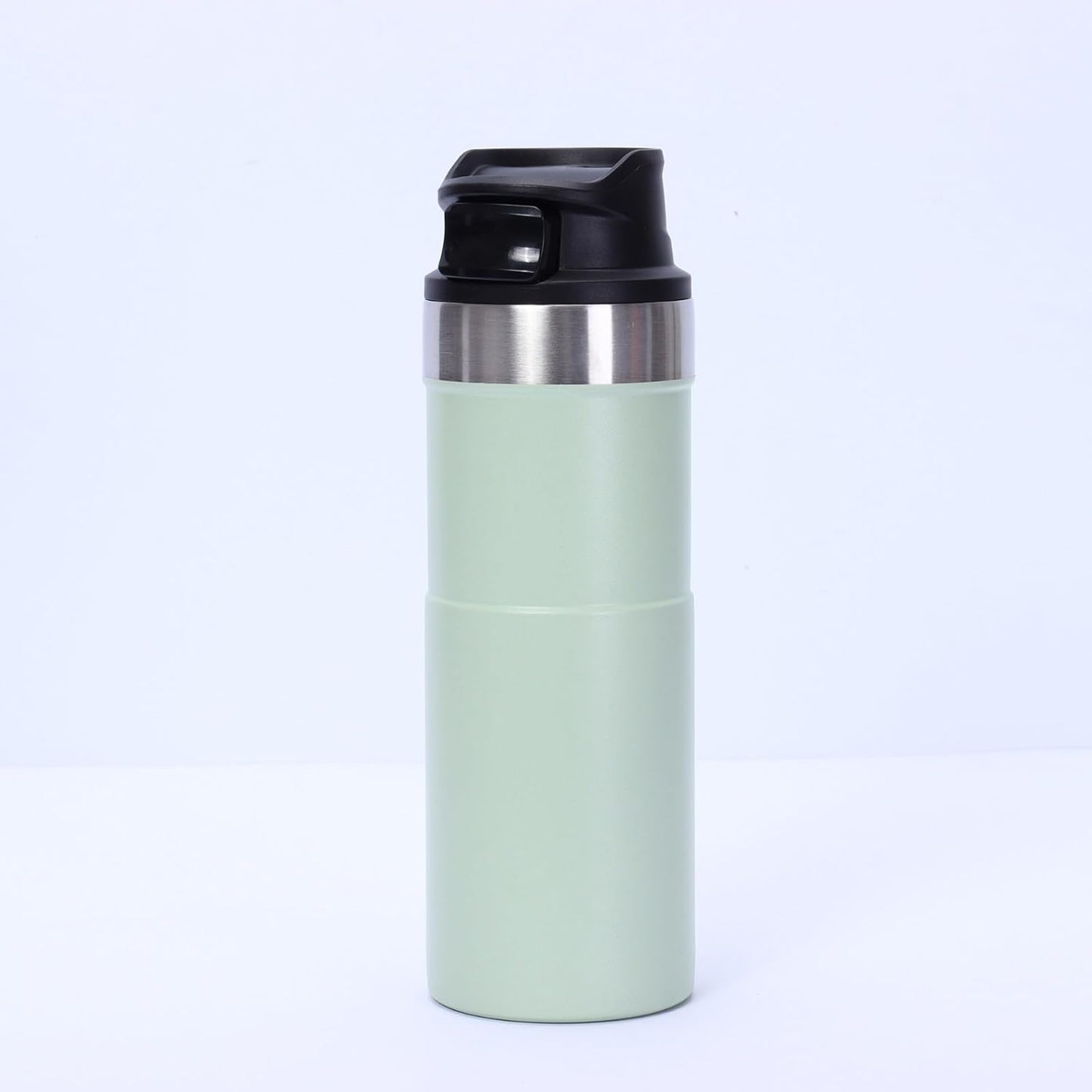 MAXFOREST16OZ Trigger Action Travel Mug - 500ml BPA Free Insulated Stainless Steel Coffee Tumbler, Leak-Proof Wide Mouth Design for Commuters, Sports & Outdoor Enthusiasts (Green)