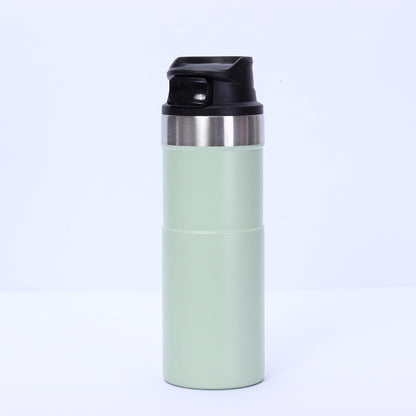 MAXFOREST16OZ Trigger Action Travel Mug - 500ml BPA Free Insulated Stainless Steel Coffee Tumbler, Leak-Proof Wide Mouth Design for Commuters, Sports & Outdoor Enthusiasts (Green)