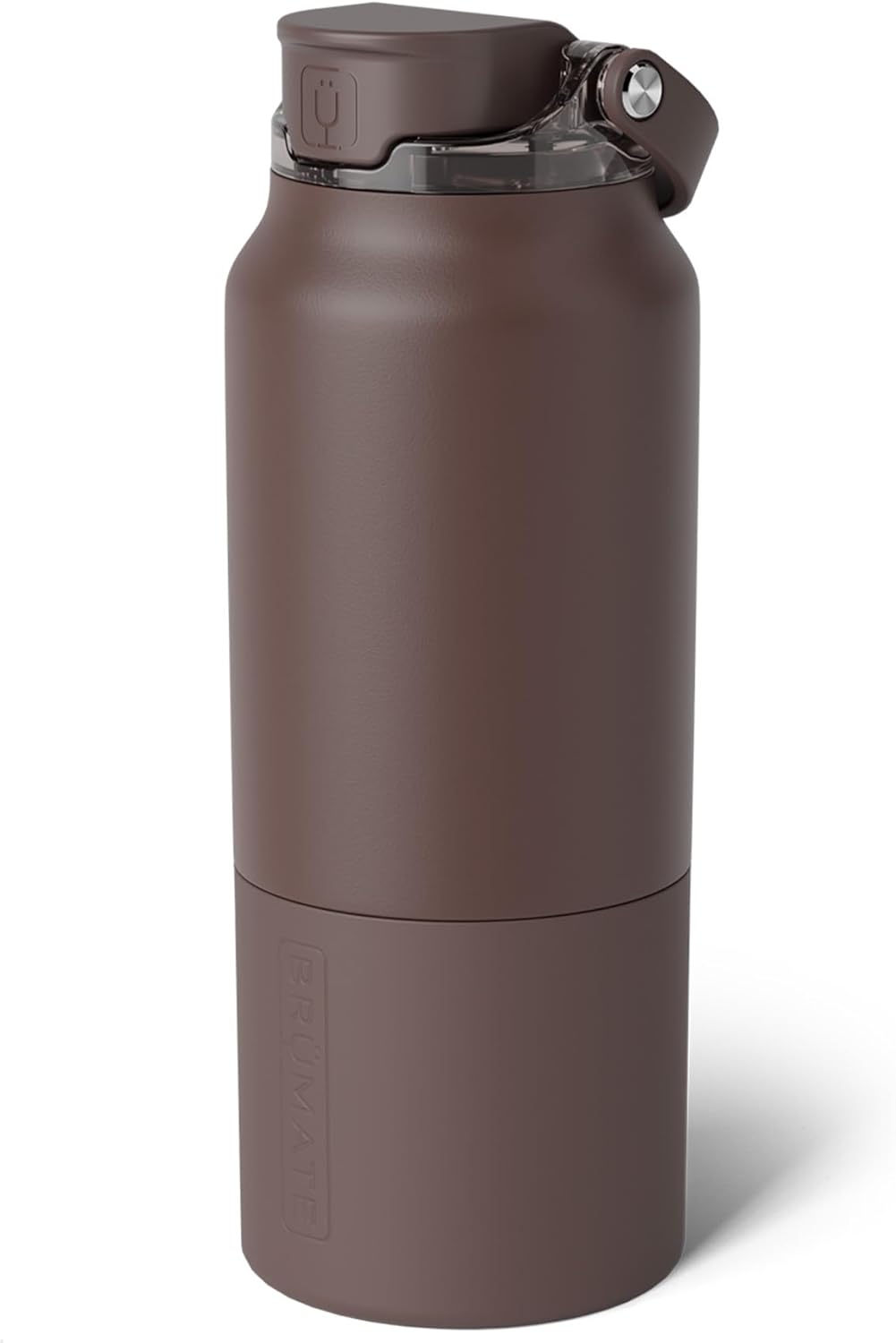 BrüMate Rise 25oz Water Bottle With 100% Leakproof Covered Silicone Straw | Insulated Stainless Steel Water Bottle | Cup-Holder Friendly | Fast Flow | Soft Sip Silicone Spout | BPA-Free (Rose Taupe)