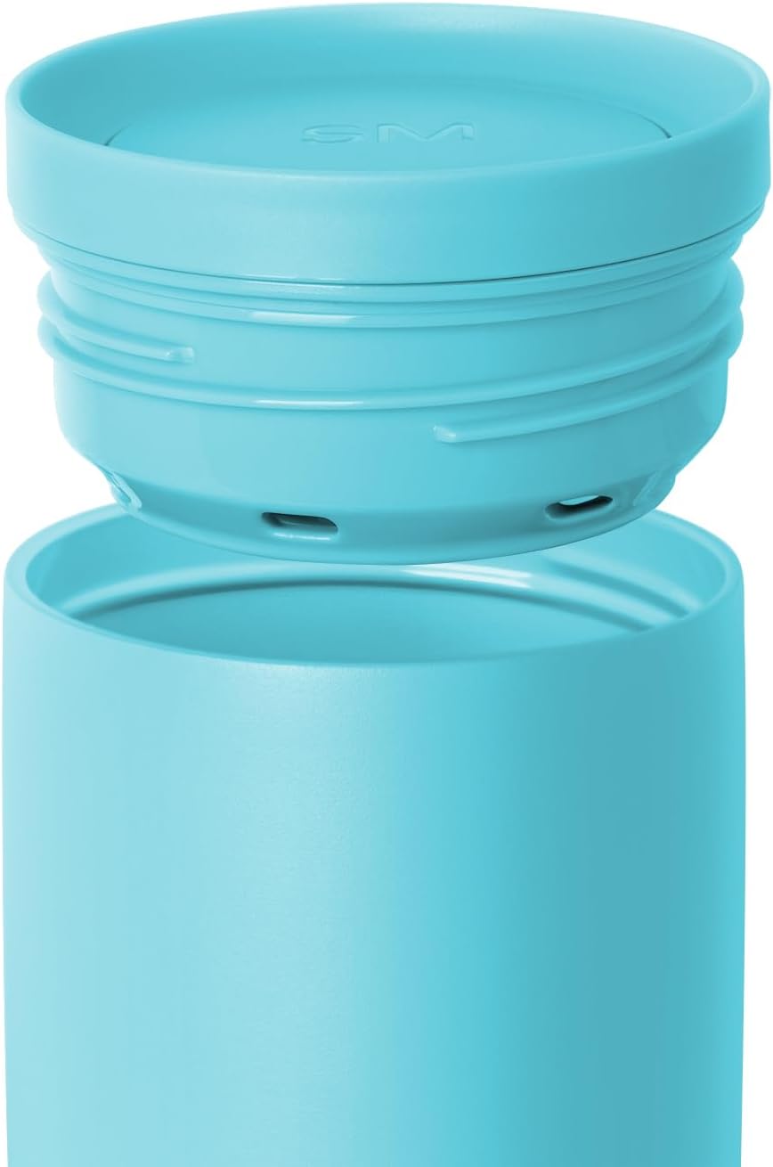 Simple Modern Travel Coffee Mug Tumbler with 360° Lid | Ceramic-Lined Insulated Stainless Steel Cold Brew Iced Coffee Cup | Gifts for Women Men Her Him | Voyager Signature | 16oz | Sea Glass Sage