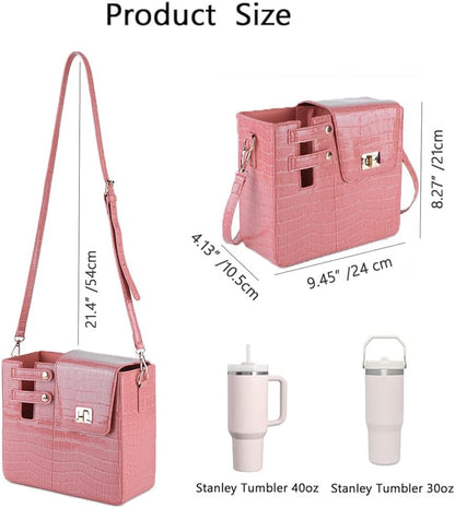 Stanley Purse Cup Holder Bag- Outdoor Portable Crossbody Bag for Stanley Cup Tumbler Purse