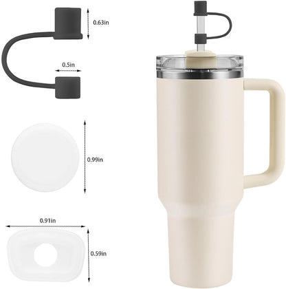 MOLOSLEEVE 21 Colors Straw Toppers Include A Set of Leak-proof Plugs, for Stanley Straw Covers Cap for Stanley Cup 2.0 30oz, 40oz, Silicone, Dust-Proof （Clear）