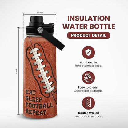SANDJEST Gym Insulated Engraved Stainless Steel Water Bottle 32oz, Vacuum Chug Lid Travel Tumbler For Men Friends Dad Gymer Trainer, Gym Mode on, Birthday Christmas Father's Day