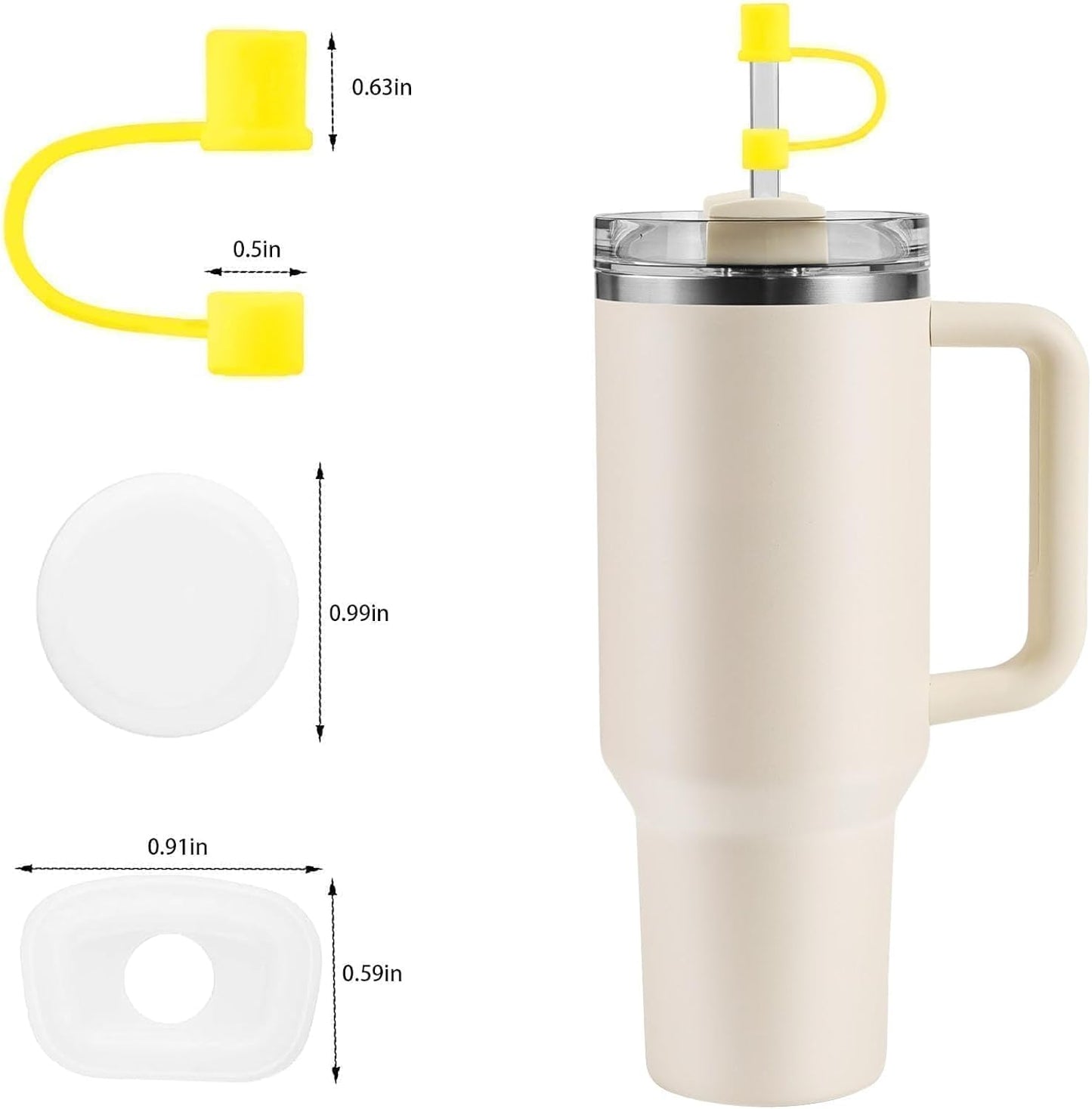MOLOSLEEVE 21 Colors Straw Toppers Include A Set of Leak-proof Plugs, for Stanley Straw Covers Cap for Stanley Cup 2.0 30oz, 40oz, Silicone, Dust-Proof （Clear）