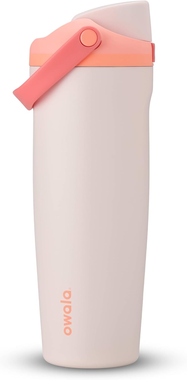 Owala FreeSip Sway Insulated Stainless Steel Water Bottle with Two-Way Spout, Built-In Straw and Bucket Handle, Made for Travel, School, and Sports, 30oz, BPA Free, Leak Proof, Daybreak