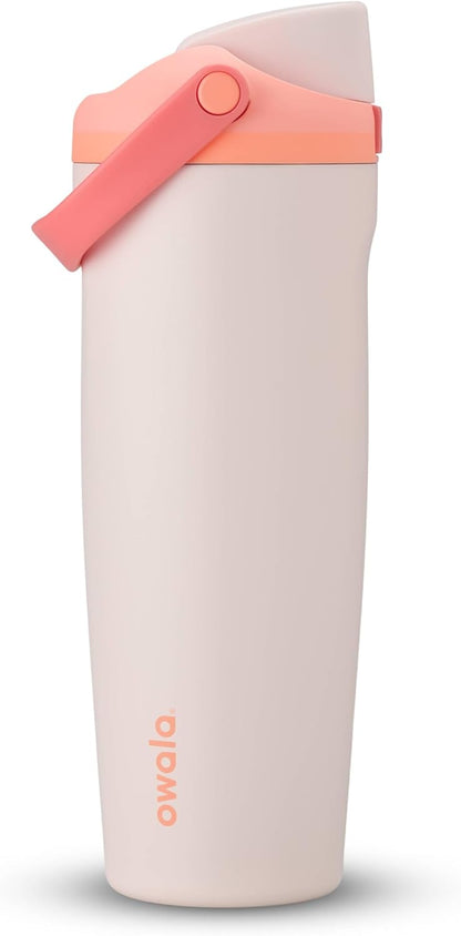 Owala FreeSip Sway Insulated Stainless Steel Water Bottle with Two-Way Spout, Built-In Straw and Bucket Handle, Made for Travel, School, and Sports, 30oz, BPA Free, Leak Proof, Daybreak