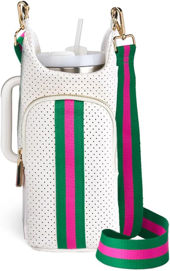 WanderFull Original HydroBag Handle® Zipper Slot for Handle, Hands-Free Crossbody Water Bottle Holder & Tumbler Accessories