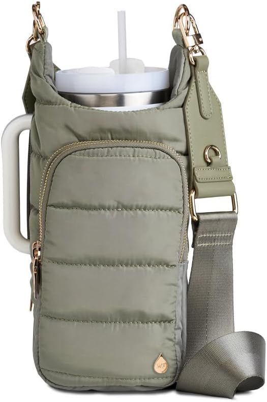 WanderFull Original HydroBag Handle® Zipper Slot for Handle, Hands-Free Crossbody Water Bottle Holder & Tumbler Accessories
