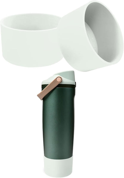 2PCS Silicone Boots for Owala 30oz & 40oz FreeSip Sway Bottles & Tumblers – Non-Slip, Scratch-Resistant, Stability Enhancer for Owala Accessories (Eucalyptus Green) - Colors A