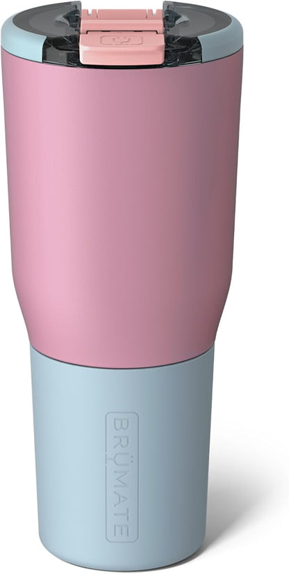 BrüMate Nav 25oz 100% Leak Proof Insulated Travel Tumbler with Magnetic BevLock™ Lid - Double Wall Cup-Holder Friendly Stainless Steel Mug (Nightfall Blue)