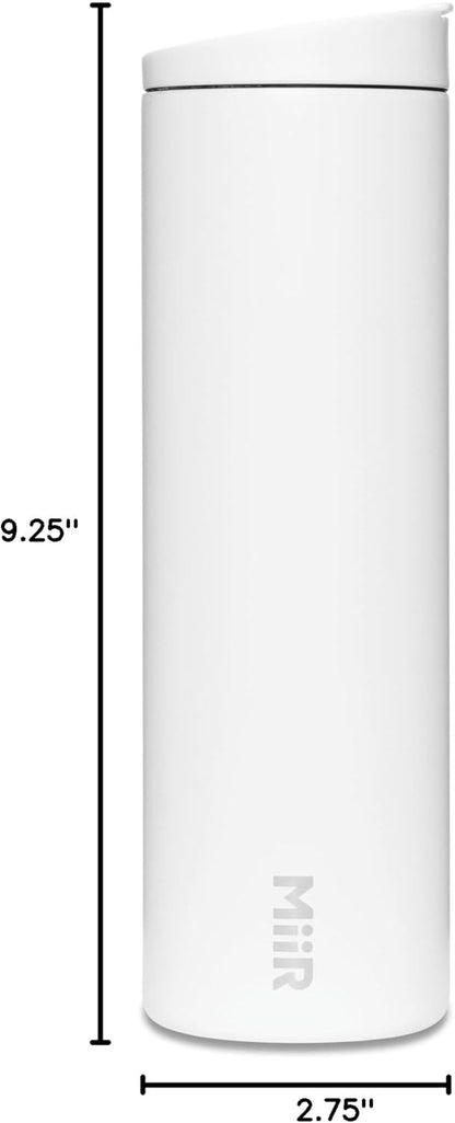 MiiR Flip Traveler 16oz - Double-Wall Vacuum Insulated with Flip Lid, BPA-Free Stainless Steel Construction, Insulated Tumbler for Hot or Cold Drinks