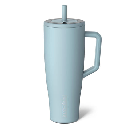 BrüMate Era 40 oz Tumbler with Handle & Straw | 100% Leakproof Insulated Water Bottle Tumbler with Lid & Flexible SoftSip Straw | Made of Stainless Steel | Cup Holder Friendly | 40oz (Nightfall Blue)