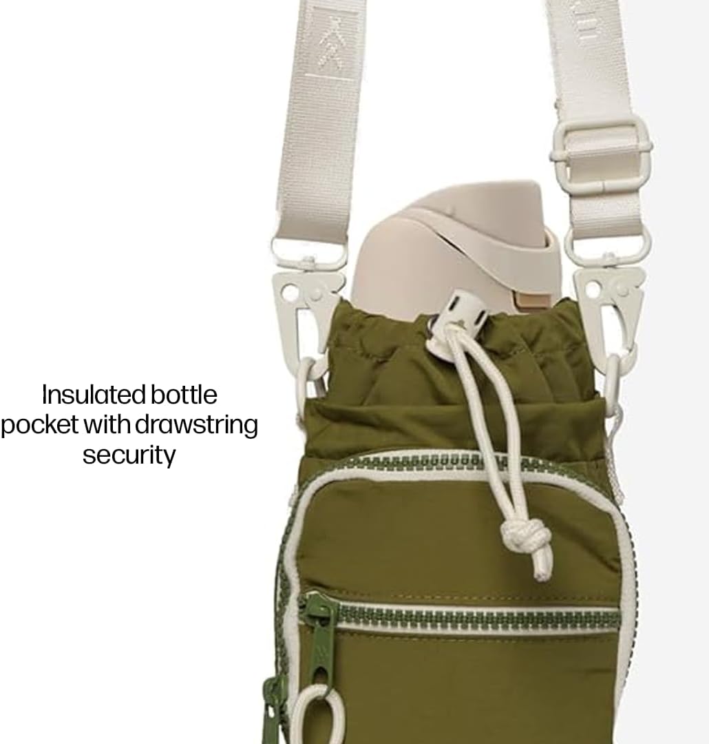 Thread Wallets Water Bottle Sling Crossbody Bag – Small Cross Body Sling with Pockets for Water Bottle, Cash, Phone & Keys