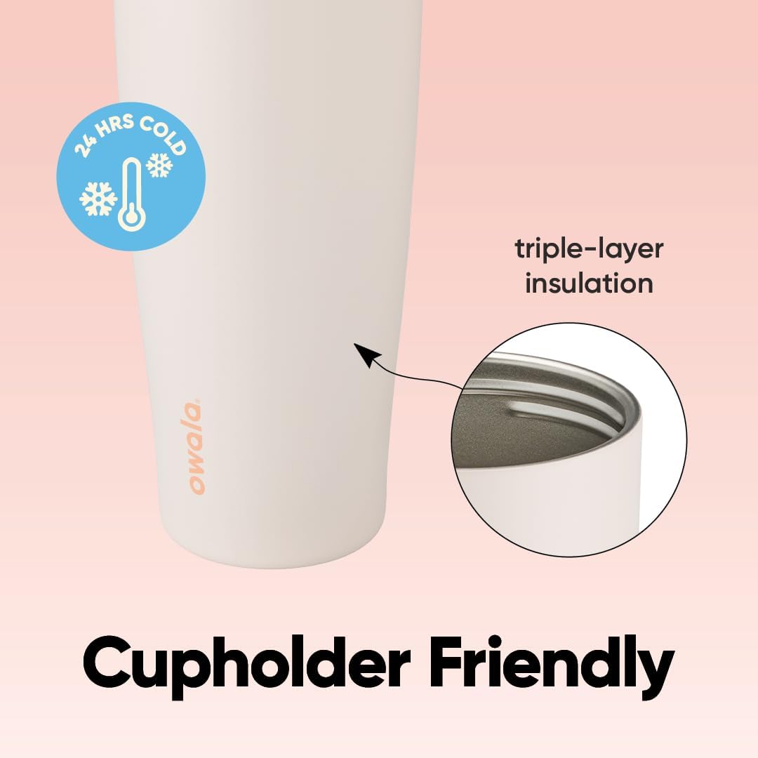Owala FreeSip Tumbler - Stainless Steel - 40-oz. - Tan (Lightly Toasted)