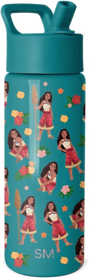 Simple Modern Disney Minnie Mouse Kids Water Bottle with Straw Lid | 14oz Insulated Stainless Steel Kids Tumbler & Spill Proof Toddler Cup for School, Girls, Boys | Summit | Minnie Mouse Fun - Colors A