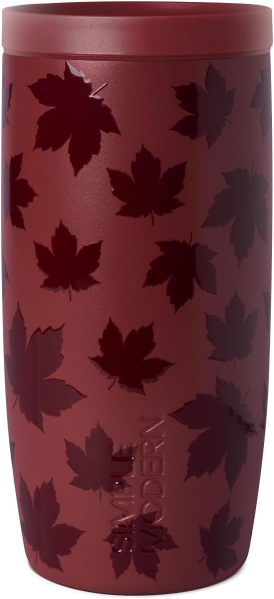 Simple Modern Halloween Signature Voyager | 16oz Travel Coffee Mug Tumbler with 360° Lid | Gifts for Women Men | Ceramic-Lined Insulated Stainless Steel Cold Brew Iced Coffee Cup | Spooky Mix