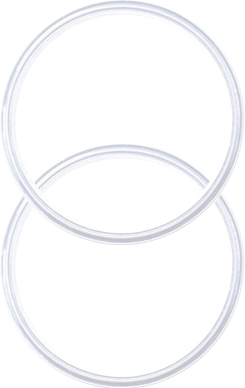 2 Pack - 12 oz White Replacement Silicon Lid Ring, 2.9 Inch Diameter - White Gasket Seals, Lid for Insulated Stainless Steel Wine Tumblers, Gasket Rings Cups Vacuum Effect, Fits on Renowned Brands