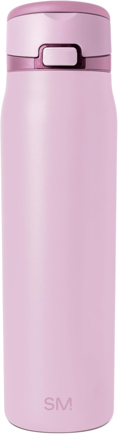 Simple Modern Mesa Loop Water Bottle with Covered Straw and Handle | 24oz Cup Holder Friendly Insulated Stainless Steel Bottles for Travel, Sports and School | Iris Sage - Colors A