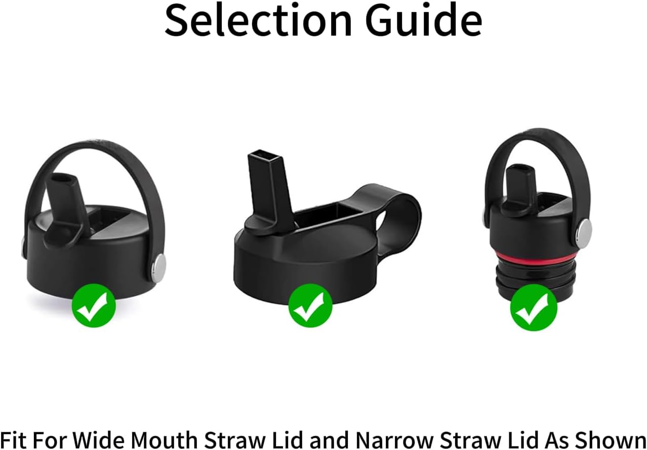 Straws Replacement Compatible with Hydro Flask Water Bottle 32oz,40 Oz -For Hydroflask Tumbler Press In Straw Lids,8 BPA- Free Long Straws,2 Straw Brushes