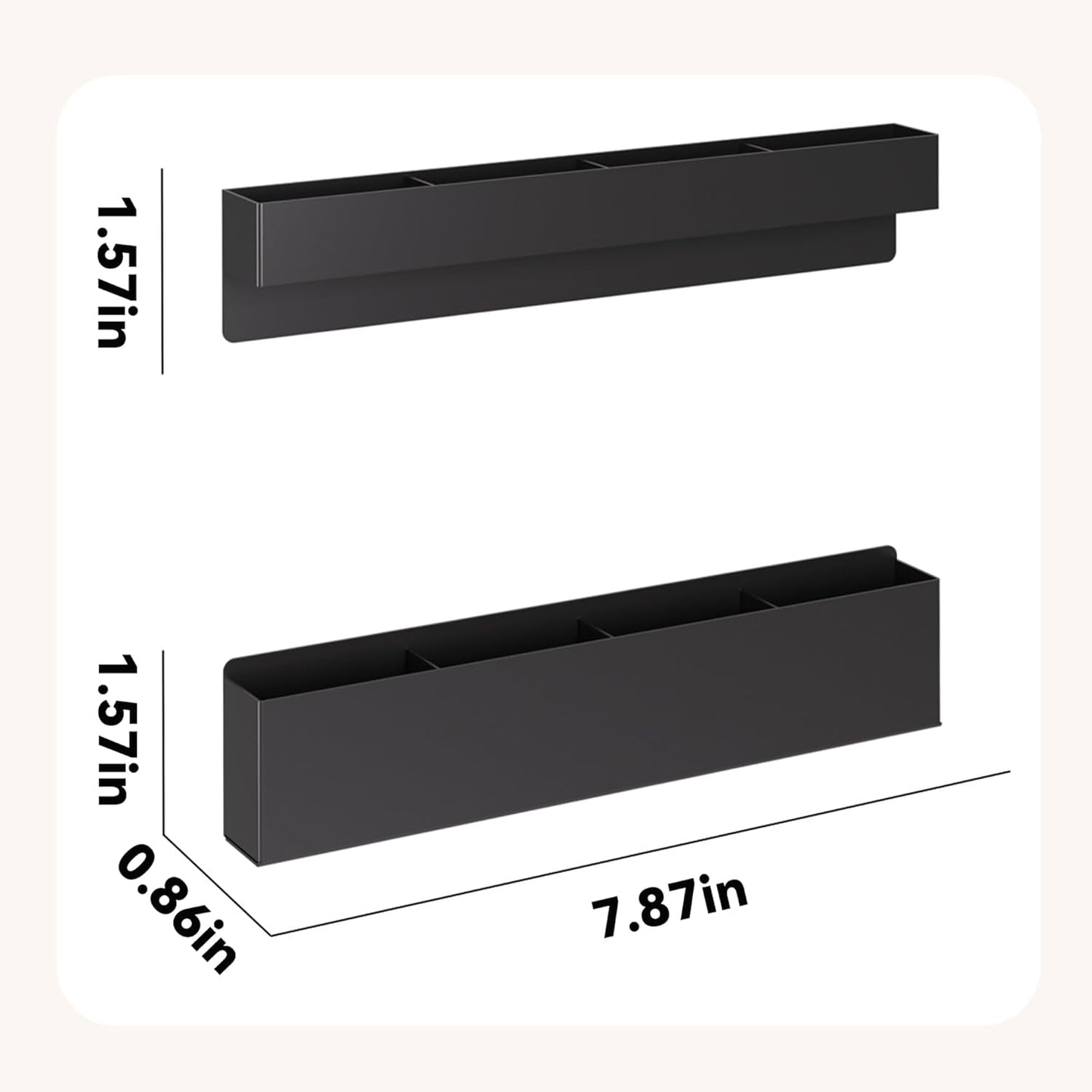 MCleanPin Magnetic Straw Holder for Fridge and Cabinet Door Adjustable Straws Organizer Storage Dispenser for Kitchen Bar Counter Cupboard Black