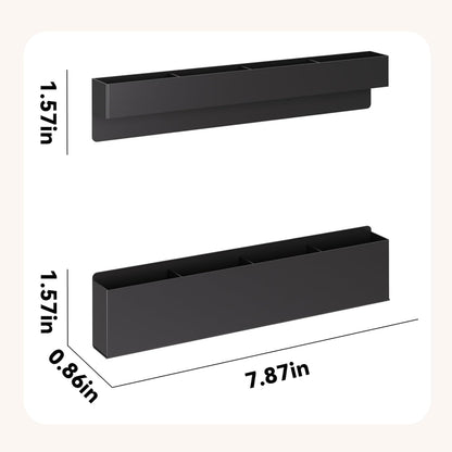 MCleanPin Magnetic Straw Holder for Fridge and Cabinet Door Adjustable Straws Organizer Storage Dispenser for Kitchen Bar Counter Cupboard Black