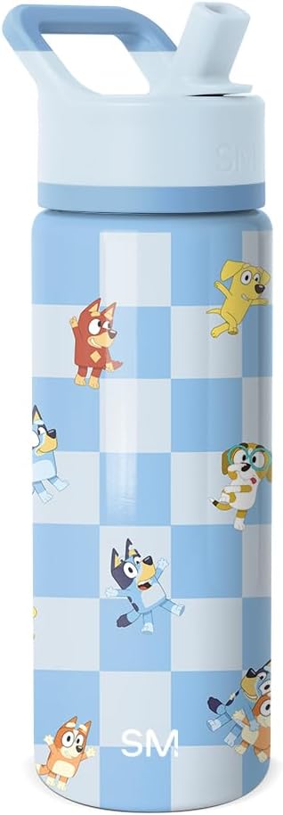 Simple Modern Disney Minnie Mouse Kids Water Bottle with Straw Lid | 14oz Insulated Stainless Steel Kids Tumbler & Spill Proof Toddler Cup for School, Girls, Boys | Summit | Minnie Mouse Fun - Colors B