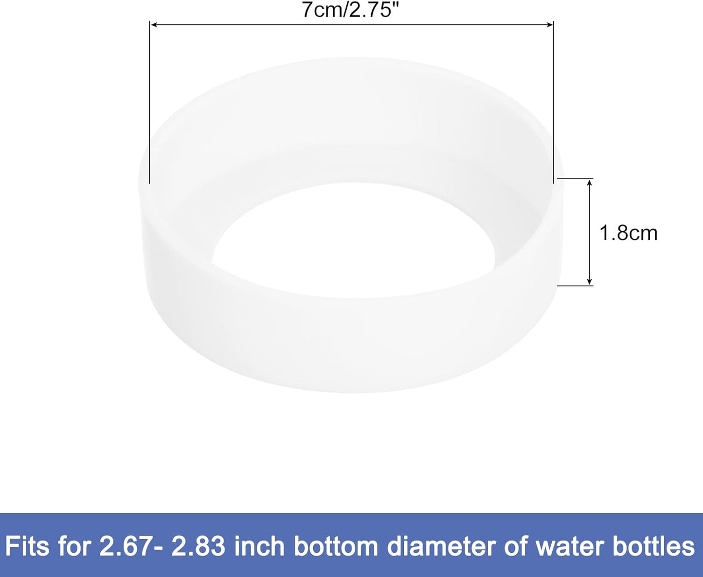 uxcell Water Bottle Boot, Protective Silicone Boot Sleeve Non Slip Bottom Cover Bumper for Water Bottles Mug Tumbler
