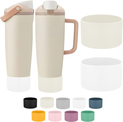 Mity rain 2PCS Protective Silicone Boots for Owala 30oz & 40oz FreeSip Sway Bottles & Tumblers - Accessories for owala, Enhances Stability & Prevents Scratches(Black Cherry)
