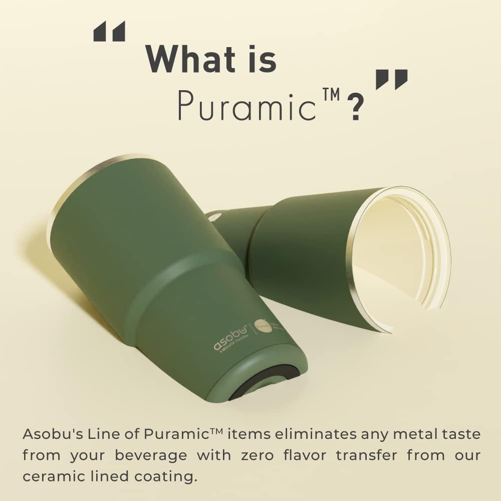 asobu 22oz Extra Large Ceramic-Lined Travel Mug with No Metal Taste-Keeps Flavors True - Double-Wall Vacuum Insulated Coffee Mug with Spill-Proof Pop-Open Lid for Hot Drinks