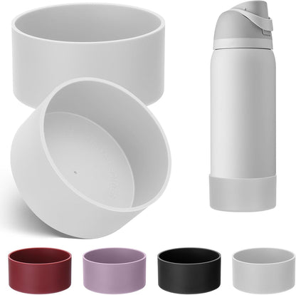 Mity rain 2PCS Silicone Boot for Owala Water Bottle 24 oz 32 oz, Anti-Slip Protective Sleeve Bottom Bumper Protector for FreeSip Stainless Steel Water Bottles Accessories