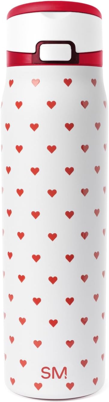Simple Modern Mesa Loop Water Bottle with Covered Straw and Handle | 24oz Cup Holder Friendly Insulated Stainless Steel Bottles for Travel, Sports and School | Iris Sage - Colors B