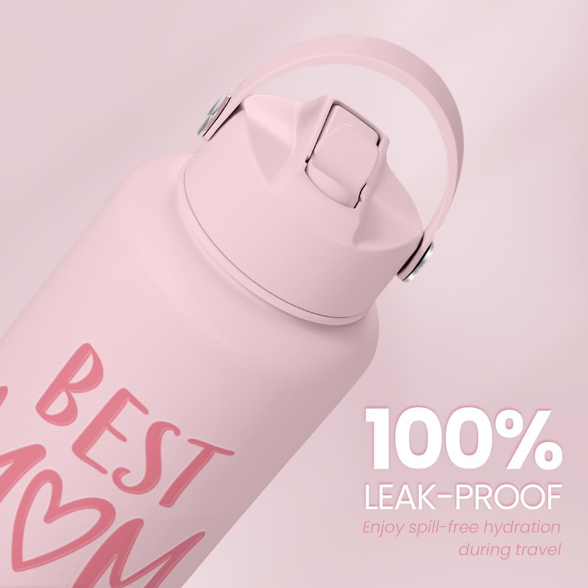 SANDJEST Pickleball Gift for Women, Water Bottle Stainless Steel 32oz with Lid & Straw, Sport Insulated Bottles Gifts for Girls Friends Teens Birthday Christmas