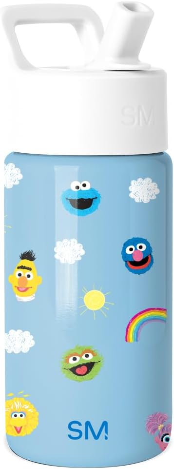 Simple Modern Kids Water Bottle with Straw Lid | 14oz Insulated Stainless Steel Kids Tumbler & Spill Proof Toddler Cup for School, Girls, Boys | Summit | Chloe Floral - Colors A