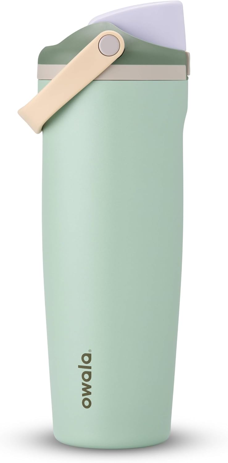 Owala FreeSip Sway Insulated Stainless Steel Water Bottle with Two-Way Spout, Built-In Straw and Bucket Handle, Made for Travel, School, and Sports, 30oz, BPA Free, Leak Proof, Daybreak
