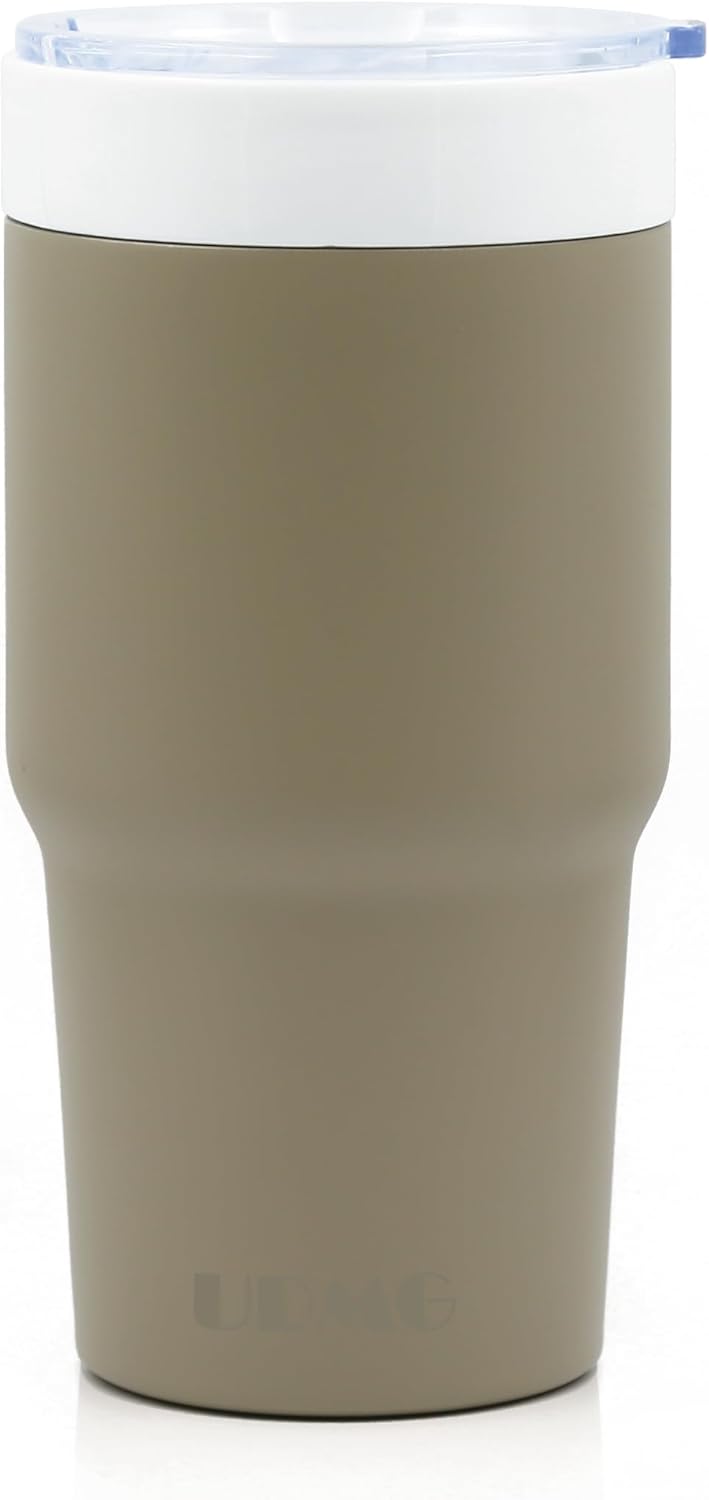 True Ceramic Lined (Not Coated) Stainless Steel Vacuum Insulated Travel Coffee Tumbler, No Metallic Taste, 16oz for Coffee & Tea On-The-Go (Original Steel)