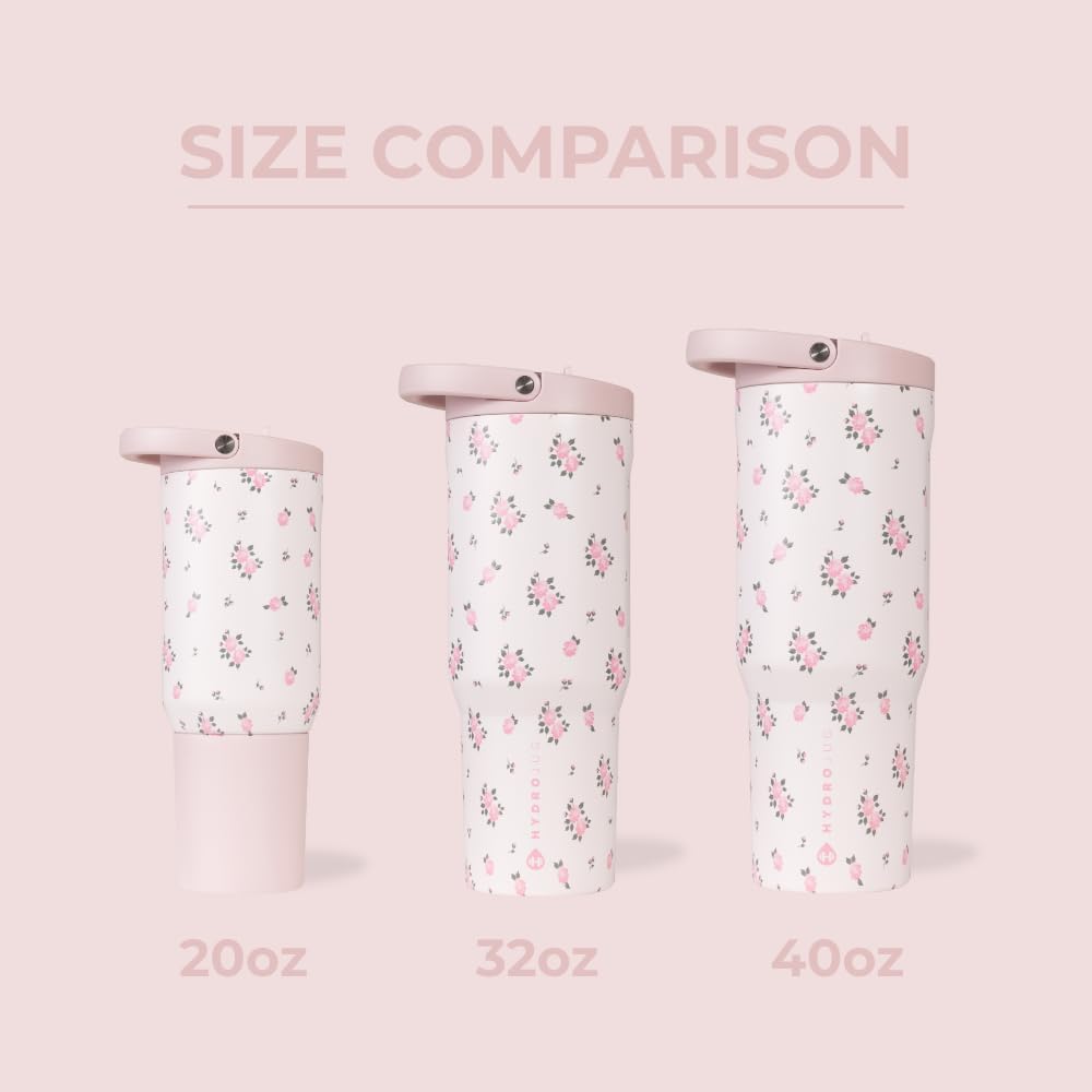 HydroJug Sport - Stainless Steel Tumbler with Straw, Vacuum Insulated, 40oz Leakproof Water Bottle, Ergonomic Design, Reusable, Dishwasher Safe, Rubber Base, Durable for Gym or Outdoors, Sage