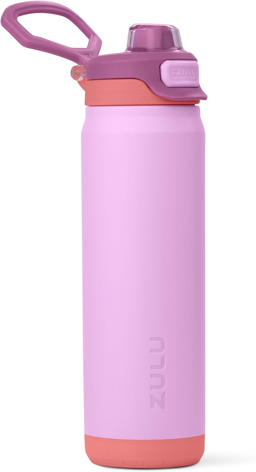 ZULU Powerfill Pro 32oz Stainless Steel Water Bottle with Quick Fill Lid, Triple Walled Vacuum Insulated Metal, Leak Proof Locking Lid, Sip and Chug, Reusable BPA Free, High Tide