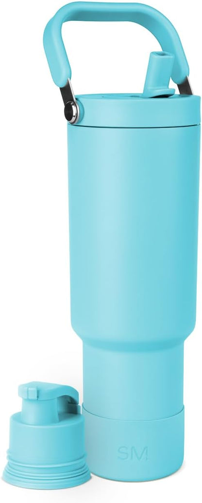 Simple Modern Trek Pivot | 40oz Flip Straw Tumbler with Handle | Water Bottle & Boot | Interchangeable Straw & Chug Lids | Insulated Stainless Steel Jug | Gym Sports Outdoors | Forest - Colors B