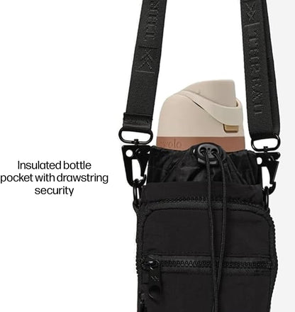 Thread Wallets Water Bottle Sling Crossbody Bag – Small Cross Body Sling with Pockets for Water Bottle, Cash, Phone & Keys