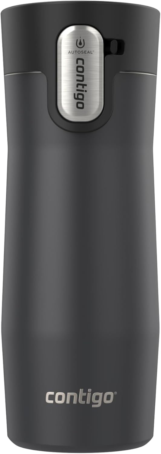 Contigo AUTOSEAL West Loop Vacuum-Insulated Stainless Steel Travel Mug with Easy-Clean Lid 12 oz Blueberry