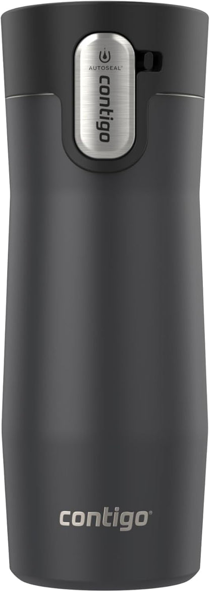 Contigo AUTOSEAL West Loop Vacuum-Insulated Stainless Steel Travel Mug with Easy-Clean Lid 12 oz Blueberry