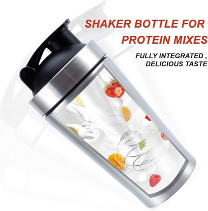 VALESKA 20-Ounce Stainless Steel Protein Shaker Bottle With Wire Whisk - BPA Free, Leak-Proof, Dishwasher Safe, Perfect for Gym Workout