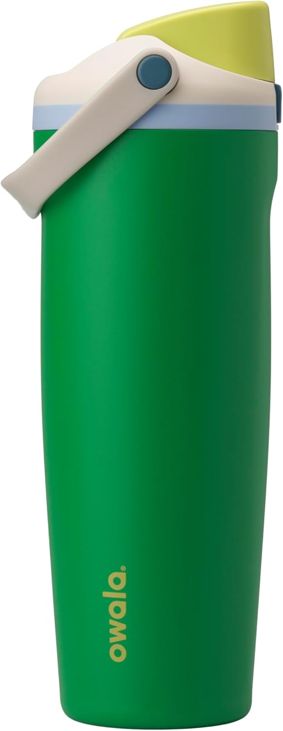 Owala FreeSip Sway Insulated Stainless Steel Water Bottle with Two-Way Spout, Built-In Straw and Bucket Handle, Made for Travel, School, and Sports, 30oz, BPA Free, Leak Proof, Daybreak