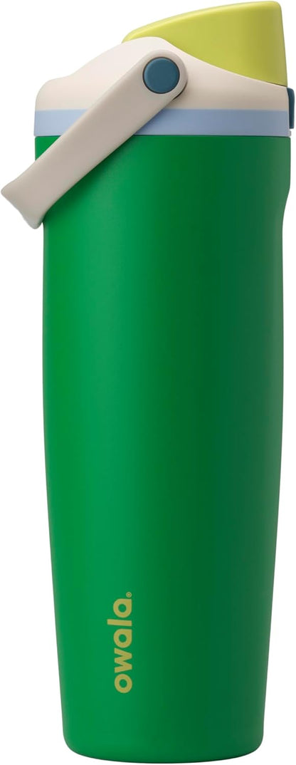 Owala FreeSip Sway Insulated Stainless Steel Water Bottle with Two-Way Spout, Built-In Straw and Bucket Handle, Made for Travel, School, and Sports, 30oz, BPA Free, Leak Proof, Daybreak