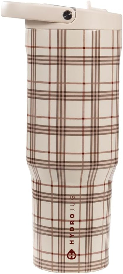HydroJug Sport - Stainless Steel Tumbler with Straw, Vacuum Insulated, 40oz Leakproof Water Bottle, Ergonomic Design, Reusable, Dishwasher Safe, Rubber Base, Durable for Gym or Outdoors, Sage
