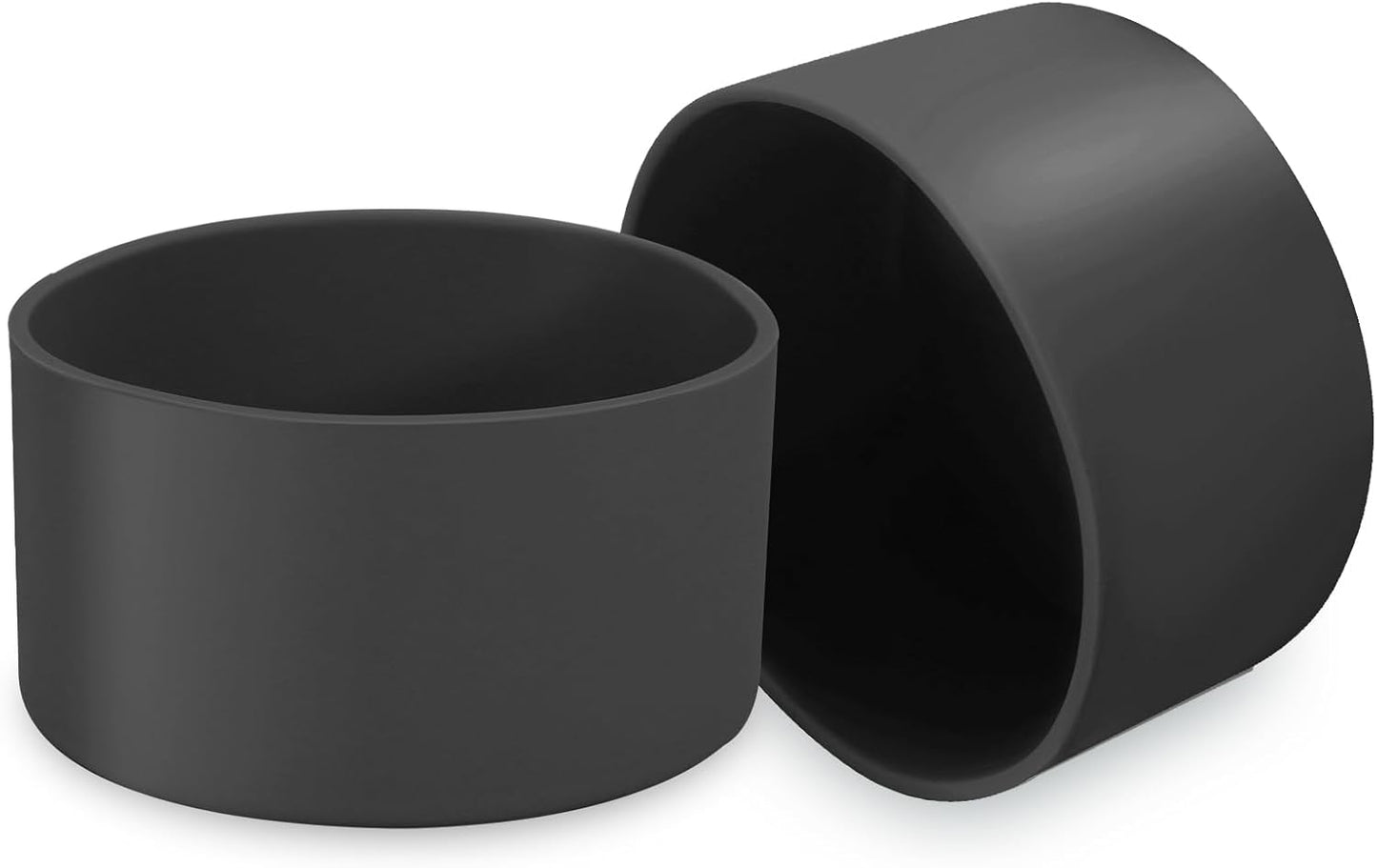2 Pcs 3 Inch / 75mm Black Water Bottle Boot, Silicone Sleeve Water Bottle Bumper, Tumbler Accessories Bottle Bottom Protector for 20oz 30oz 40oz Water Bottle