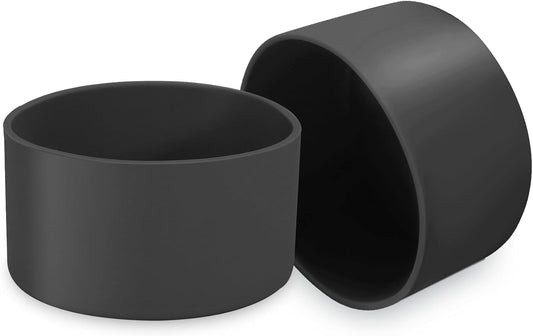 2 Pcs 3 Inch / 75mm Black Water Bottle Boot, Silicone Sleeve Water Bottle Bumper, Tumbler Accessories Bottle Bottom Protector for 20oz 30oz 40oz Water Bottle
