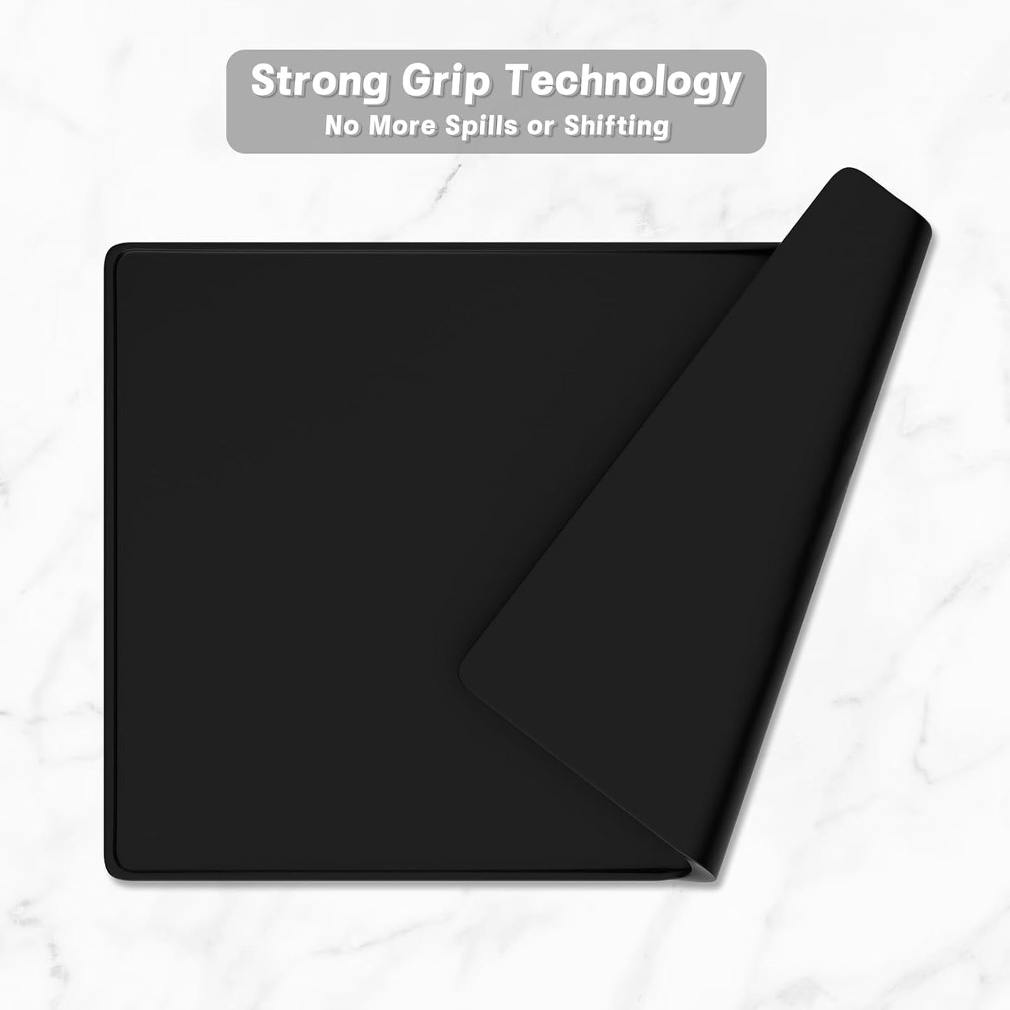 Rnivvi Silicone Coffee Mat, 16" x 24" Waterproof Raised Edge Coffee Bar Mats for Espresso Machine Station Accessories, Heat Resistant Detachable Dish Drying Pad for Kitchen Counter, Dish Rack, Green